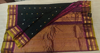 Pure Gadwal  Butta Saree- Bottle Green