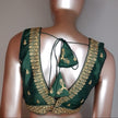 Raw Silk Thread Work V-Neck Blouse