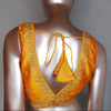 Raw Silk Thread Work V-Neck Blouse