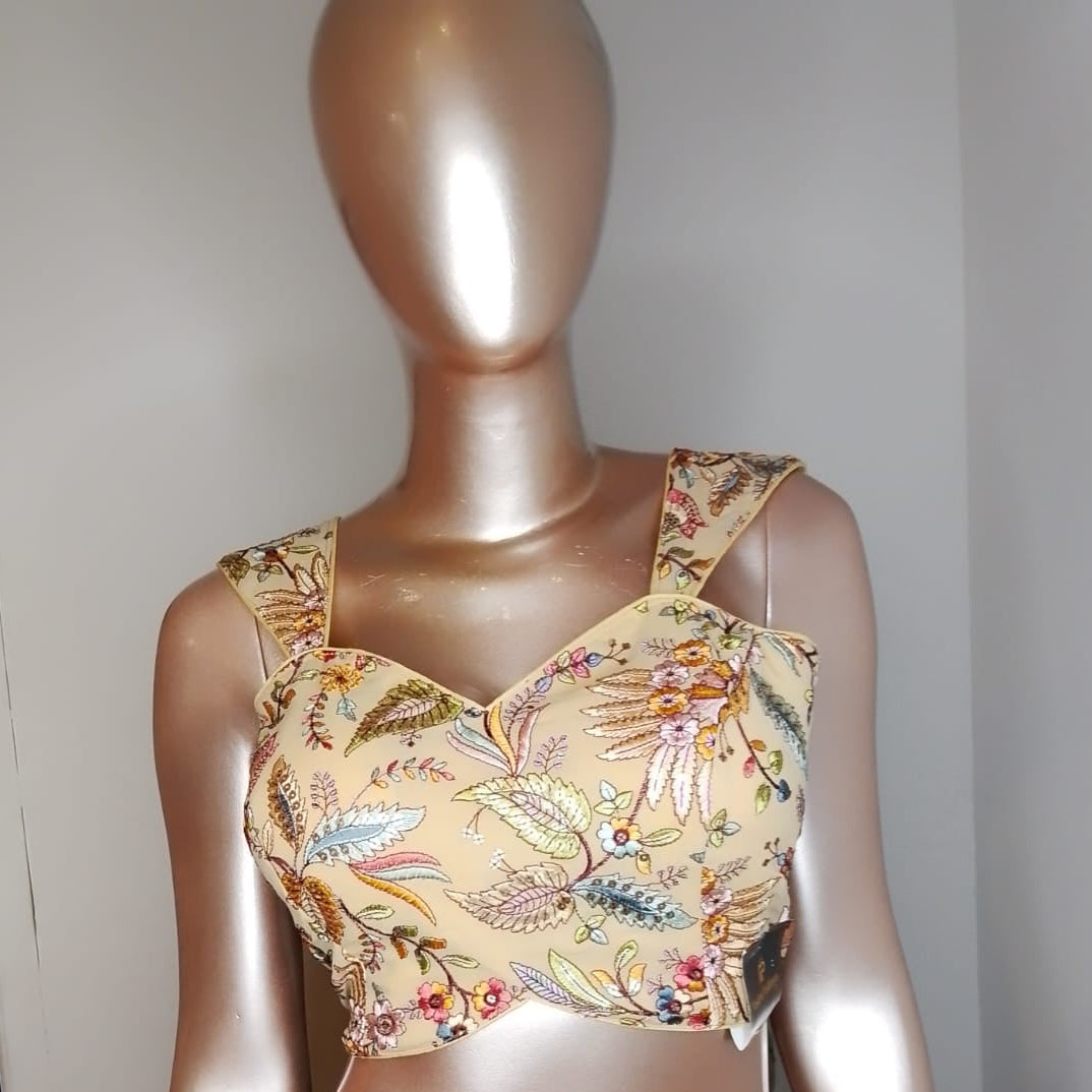 Natural Crepe Floral Blouse