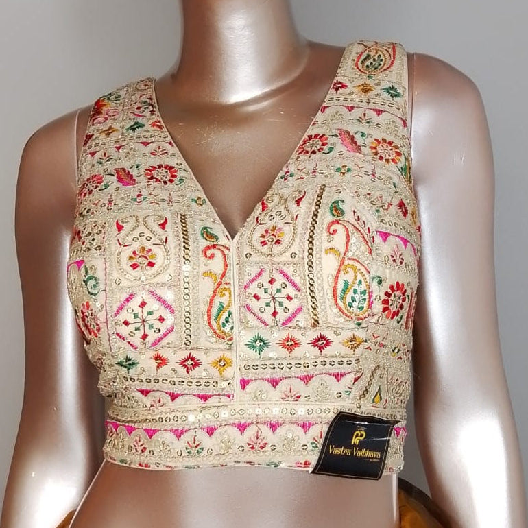 Hand-Embroidered Designer Blouse