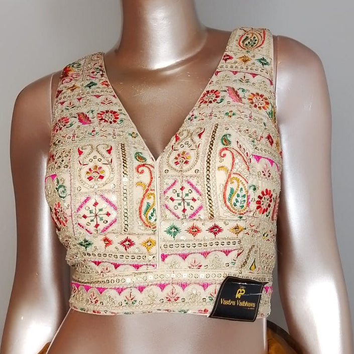 Hand-Embroidered Designer Blouse