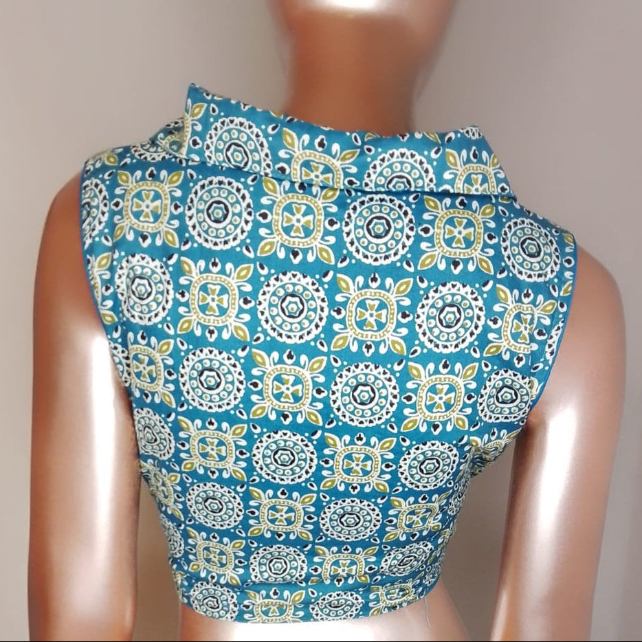 Kalamkari Printed Collar Blouse