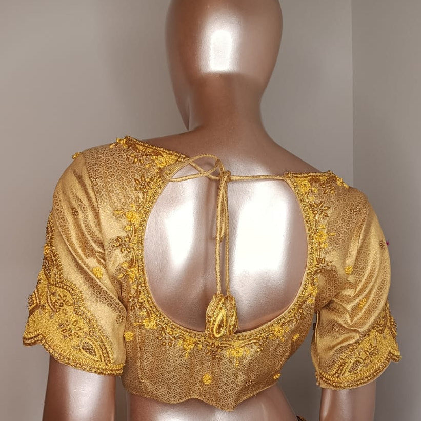 Hand Work Blouse -Cream