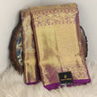 Pure Kanchipuram Silk Saree – 1gm Gold Zari Purple
