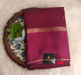 Premium Viscose Body Saree with Satin Border -Wine