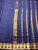 Pure Mysore Crepe Silk Gandaberunda border Saree -120Gsm