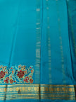 Pure crepe Mysore Silk Embroidery Saree
