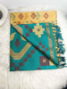 Soft Silk Pochampally Ikat Saree with Contrast Pallu & Tassels