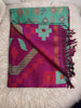 Soft Silk Pochampally Ikat Saree with Contrast Pallu & Tassels