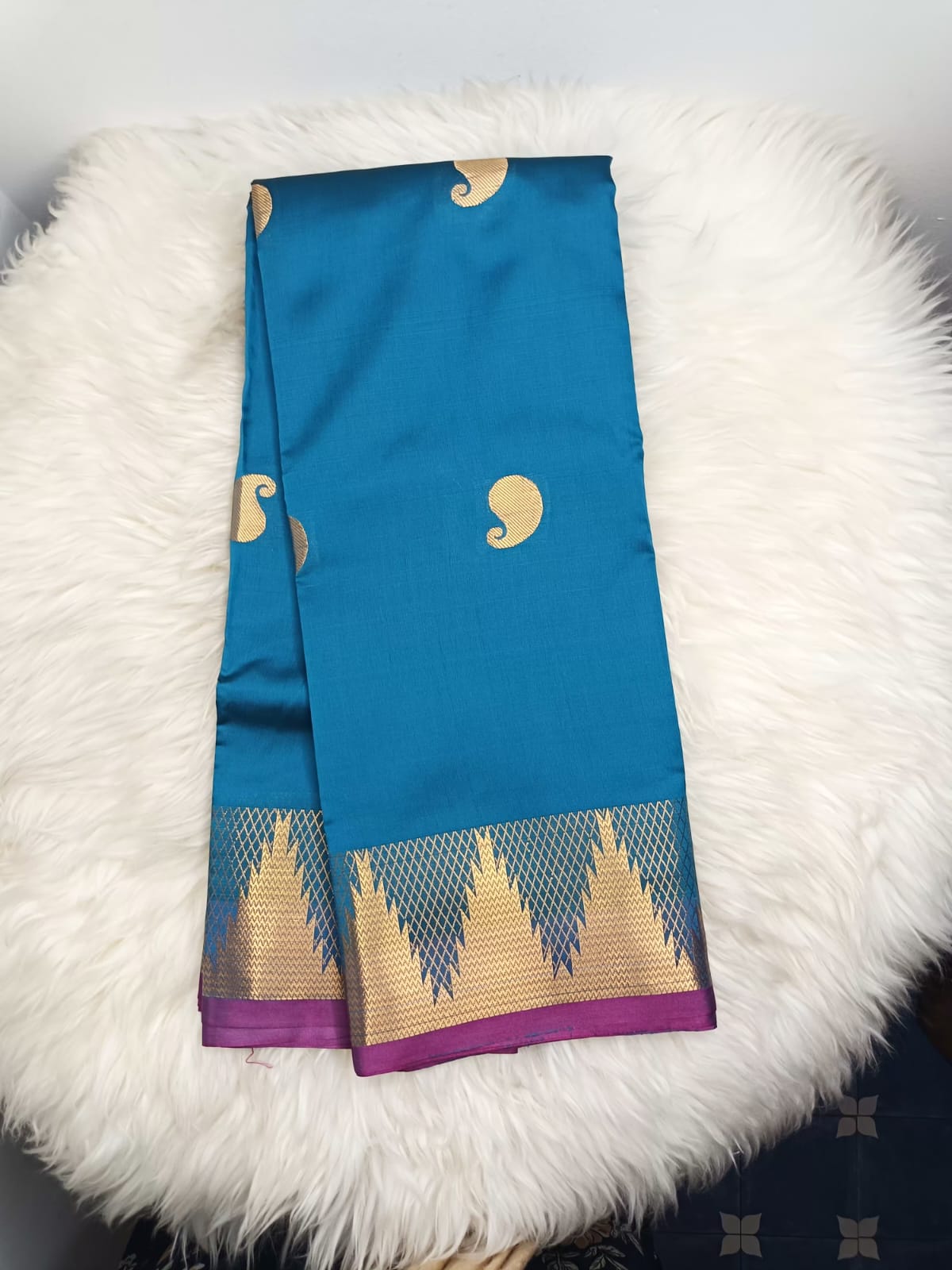 Soft Silk Saree – Zari Butta with Rich Border