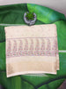 Semi Raw Silk Printed Saree – Elegant Floral Border
