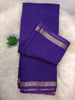 Mul Cotton Saree with Small Zari Border