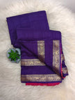 Elegant Viscose Saree with Traditional Zari Border