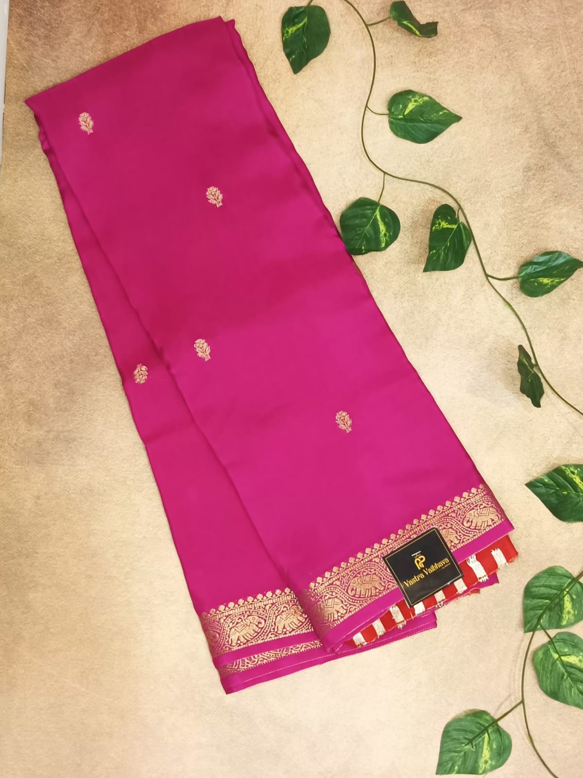 Premium Crepe Viscose Saree with Elegant Zari Border & Buttas