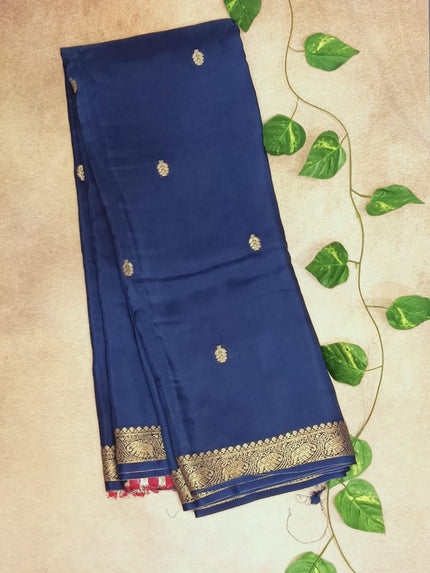 Premium Crepe Viscose Saree with Elegant Zari Border & Buttas