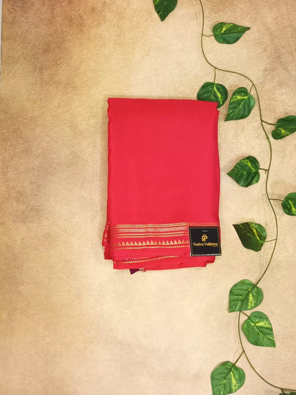 Elegant Crepe Silk Saree with Minimal Zari Border