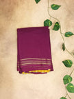 Elegant Crepe Silk Saree with Minimal Zari Border