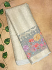 Pastel Bloom Banarasi Silk Saree