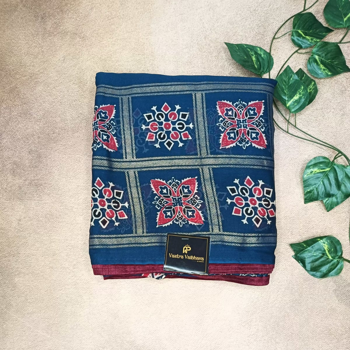 Georgette Ajrakh Print Saree