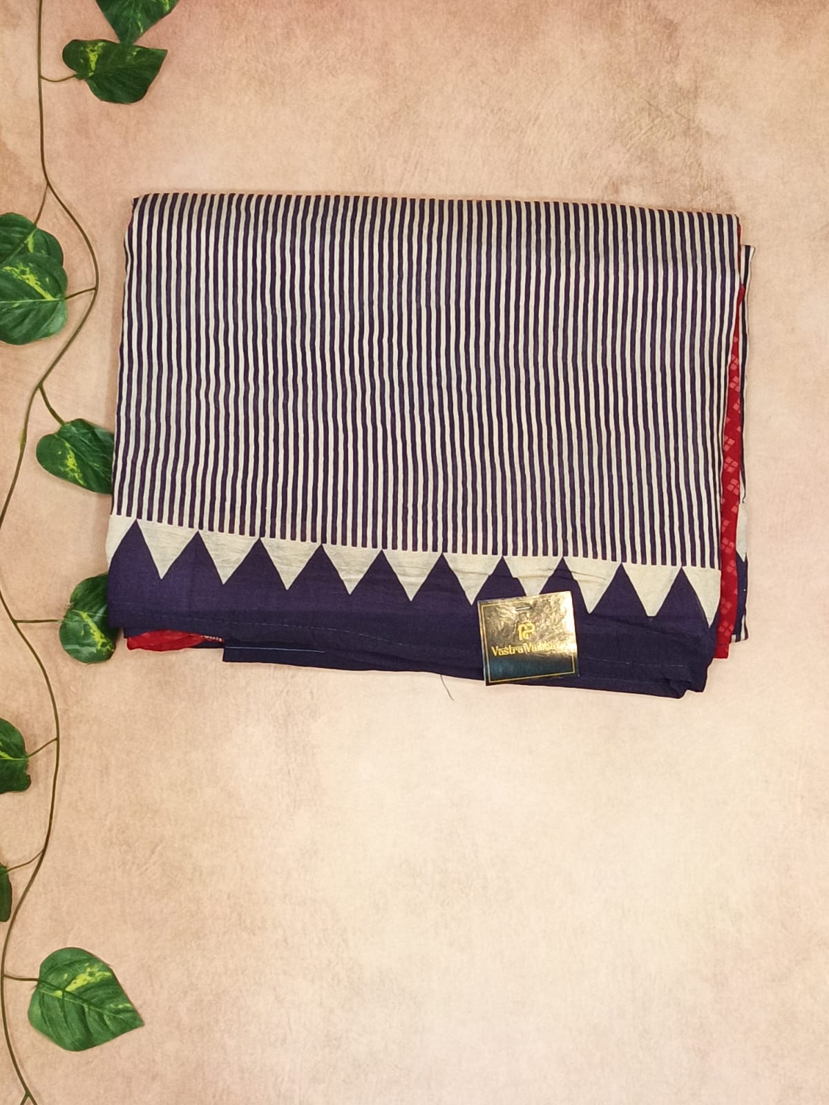 Mul Cotton Ajrakh Print Saree