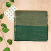 Pure Matka Tissue Silk Saree- Olive Green
