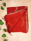 Pure Matka Tissue Silk Saree-Scarlet Red