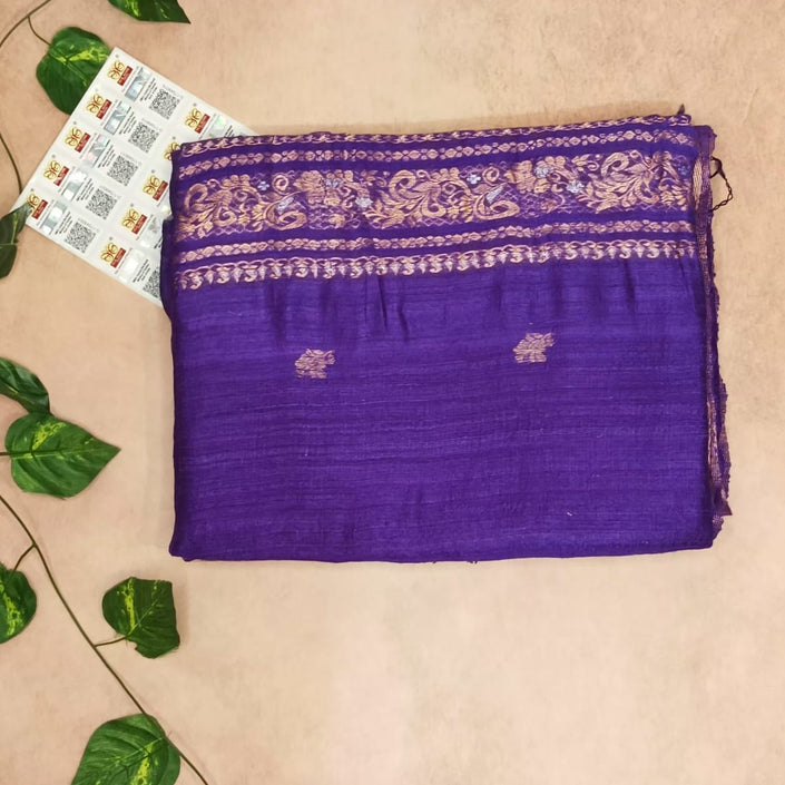 Pure Matka Silk Saree - Royal Purple