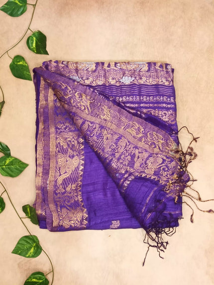 Pure Matka Silk Saree - Royal Purple