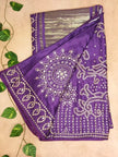 Pure Modal  Handwork Bandhini Dye Saree