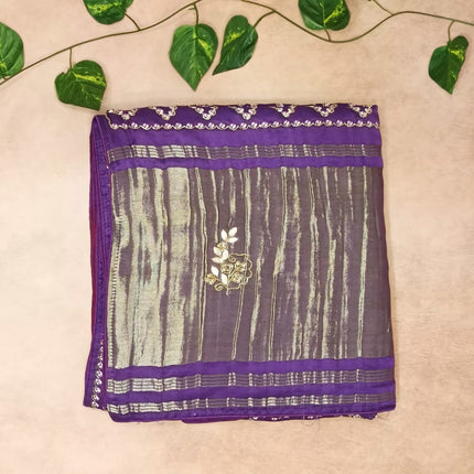 Pure Modal  Handwork Bandhini Dye Saree