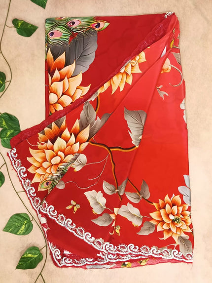 Pure Crepe Digital Print Saree