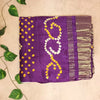 Pure Modal Silk Bandhini Dye Saree - Purple