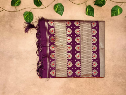 Semi Gadwal Silk Saree – Elegant Zari Weaving