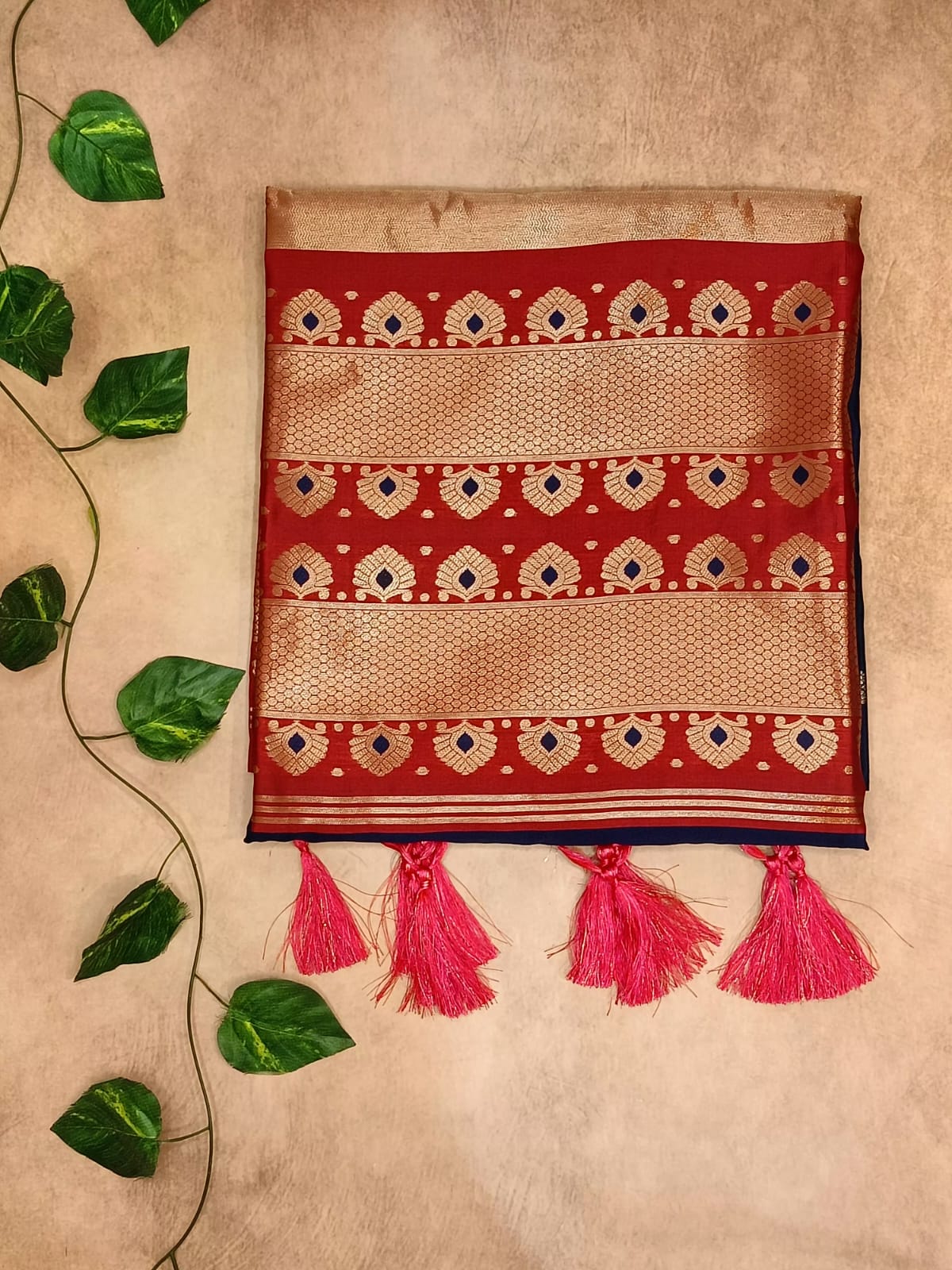 Semi Gadwal Silk Saree – Elegant Zari Weaving