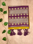 Semi Gadwal Silk Saree – Elegant Zari Weaving