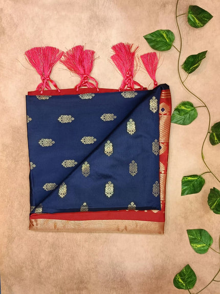 Semi Gadwal Silk Saree – Elegant Zari Weaving