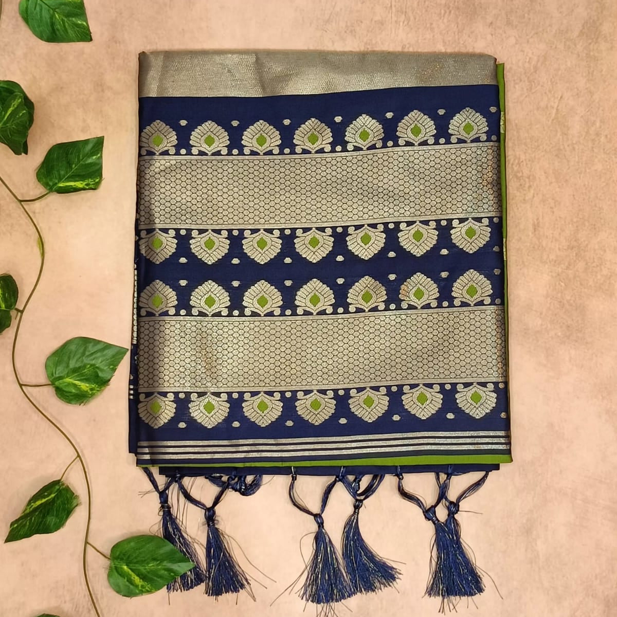 Semi Gadwal Silk Saree – Elegant Zari Weaving