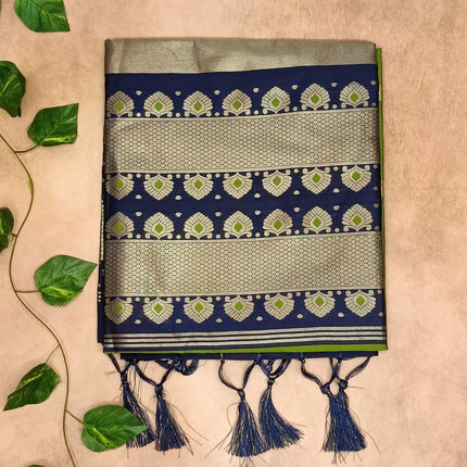 Semi Gadwal Silk Saree – Elegant Zari Weaving