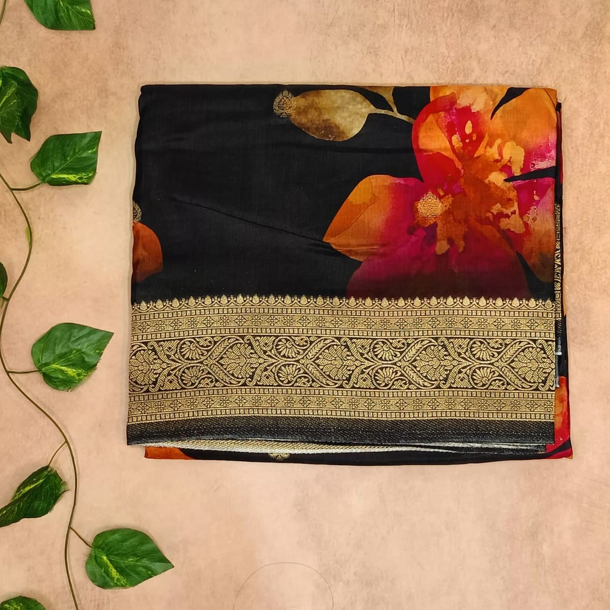 Pure Dola Organza Saree – Digital Floral Elegance