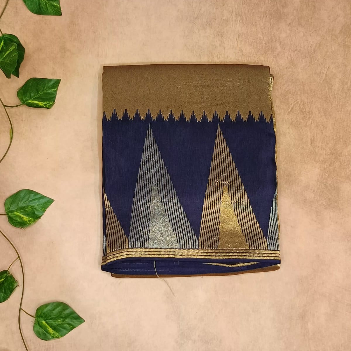 Pure Tissue Temple Border Saree – Traditional Radiance