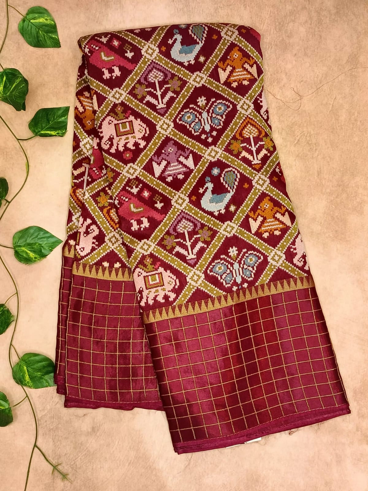Pure Patola Satin Border Saree – Heritage Elegance