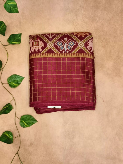 Pure Patola Satin Border Saree – Heritage Elegance