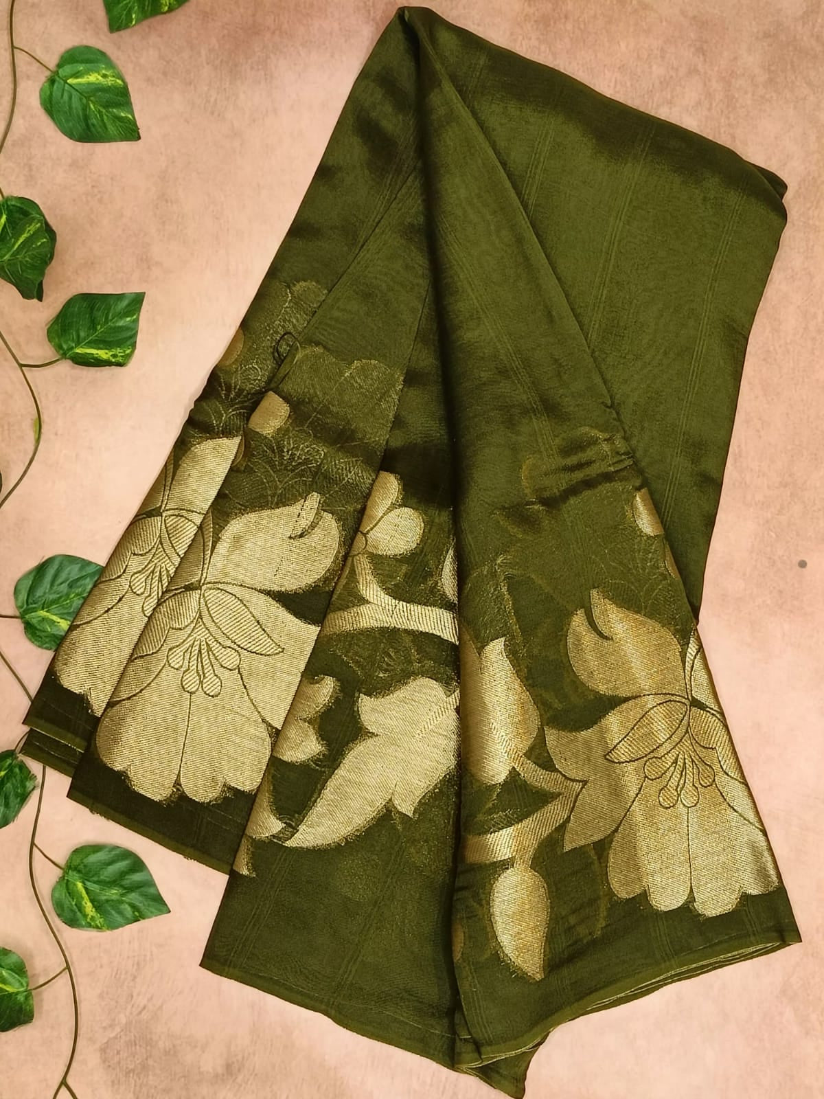Pure Kora Saree – Elegant Floral Weave Collection