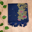 Pure Linen Saree – Elegant Floral Weave Collection