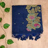Pure Linen Saree – Elegant Floral Weave Collection