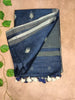 Pure Linen Saree – Minimal Diamond Weave Collection
