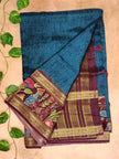 Viscose Tussar Saree – Designer Narrative Border