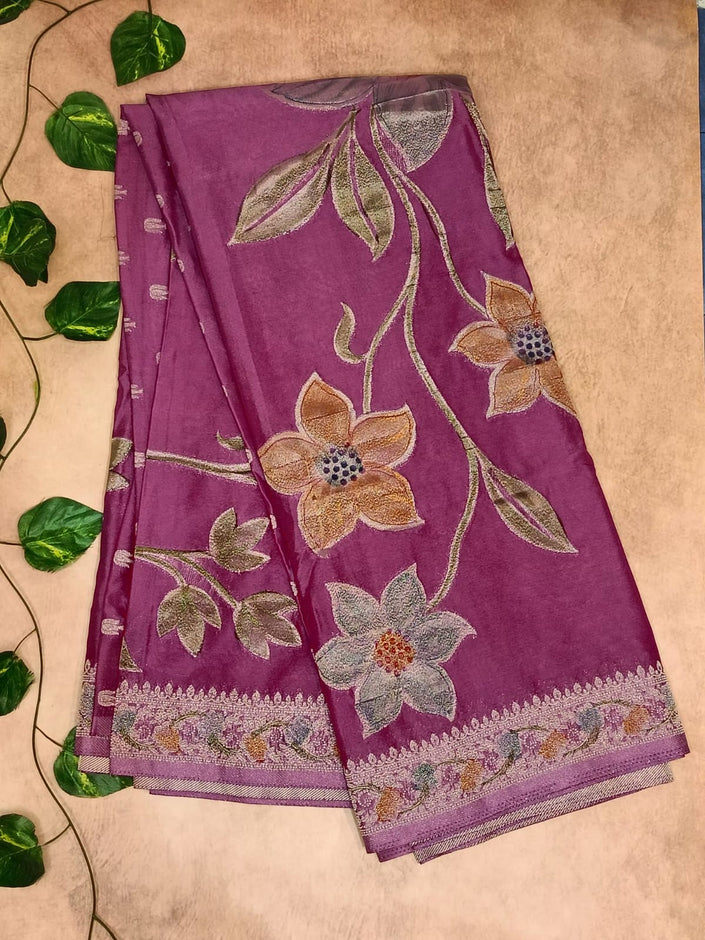 Georgette Floral Print Saree – Elegant Bloom Collection