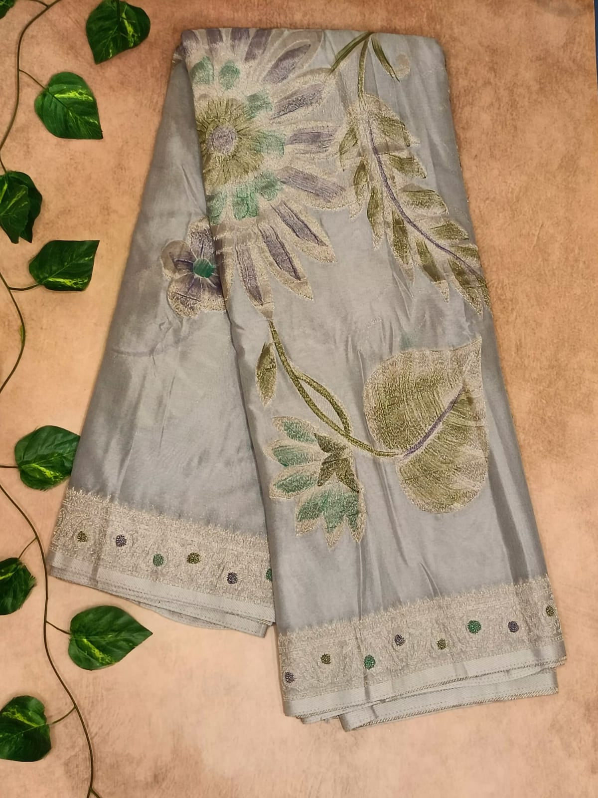 Georgette Floral Print Saree – Elegant Bloom Collection